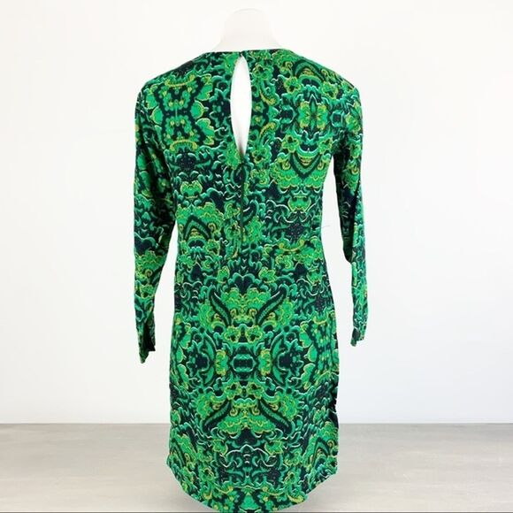 H&M Women’s Green Dress Size 4 Long Sleeve Open Back Casual Lightweight Mini - Picture 3 of 11